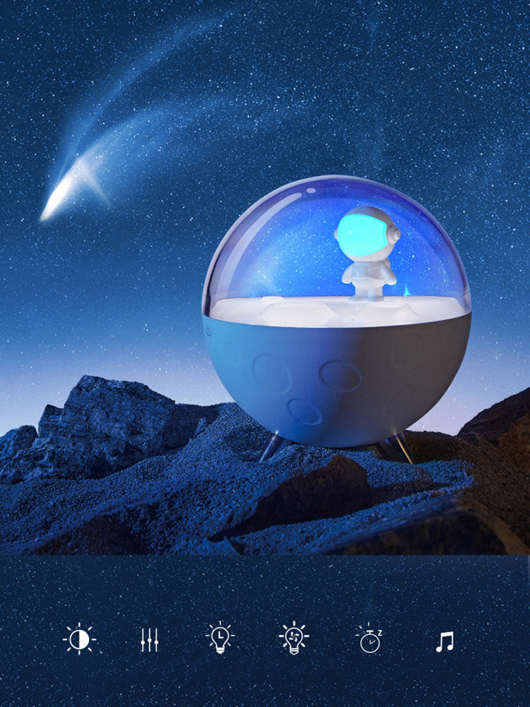 1 PC Healing ABS LED Astronaut Cartoon Colorful Light  Improve Sleep Home Decoration Night Light