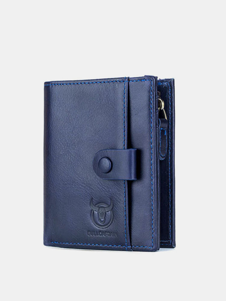 Men Genuine Leather Vintage Card Holder Money Clip Wallet