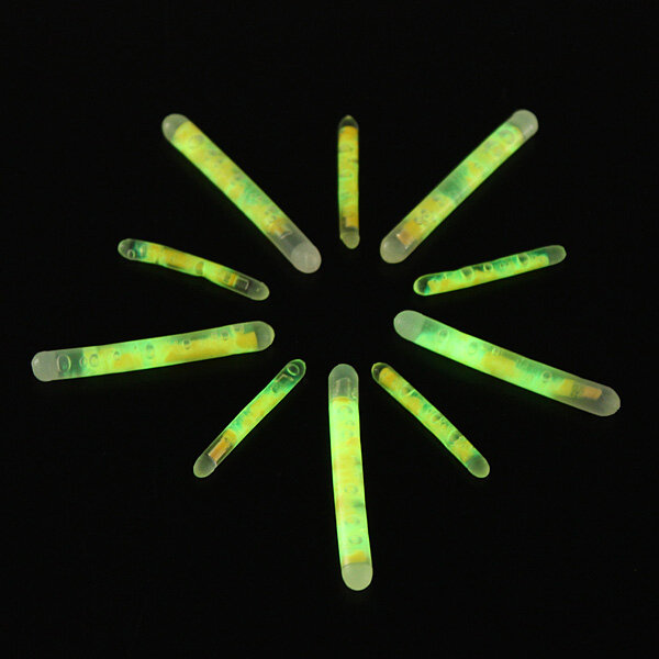 

5/100X Fishing Fluorescent Lightstick Light Night Float Clip On Dark Glow Sticks