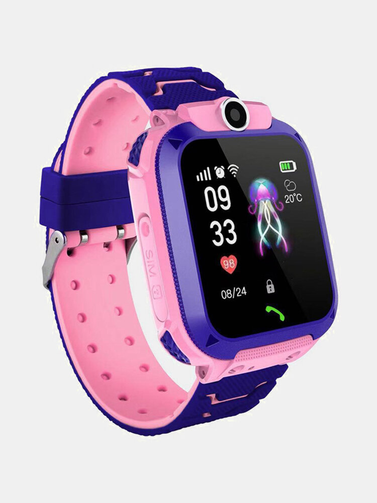 

1.4in GPS Positioning HD Camera Voice Message SOS Anti-lost Chilren Smart Watch Phone LED Touch Screen Waterproof Flashl, Blue;pink