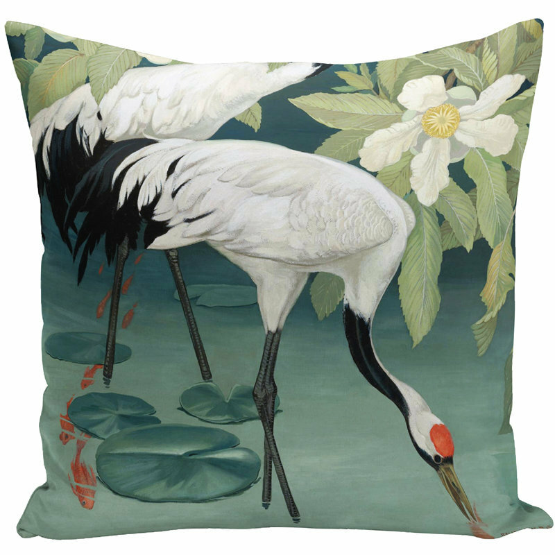 

Retro Painting Flamingo Swan FairyPillowcase Home Fabric Sofa Cushion Cover