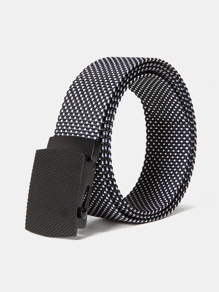 130CM Mens Casual Comfortable Nylon Dots Smooth Buckle Waist Outdoor Military Tactical Belt 
