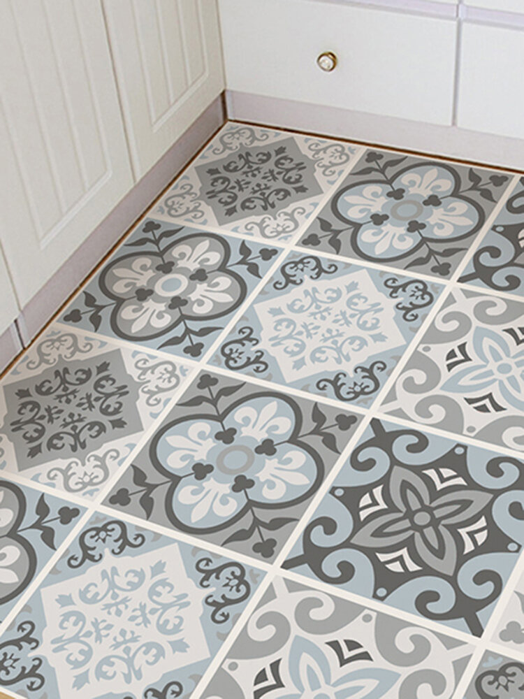 

4Pcs Self Adhesive Vintage Ceramic Tiles Bohemia DIY Kitchen Bathroom Wall Floor Sticker Decal Decor