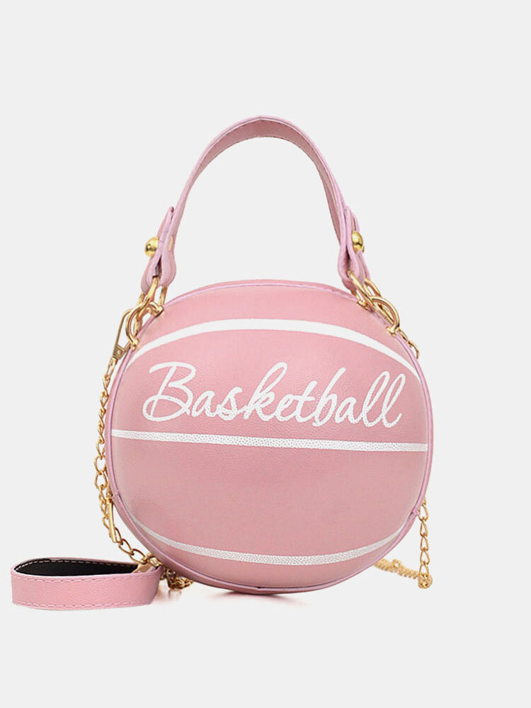 حقيبة يد كروسبودي بسلاسل كرة السلة للسيدات