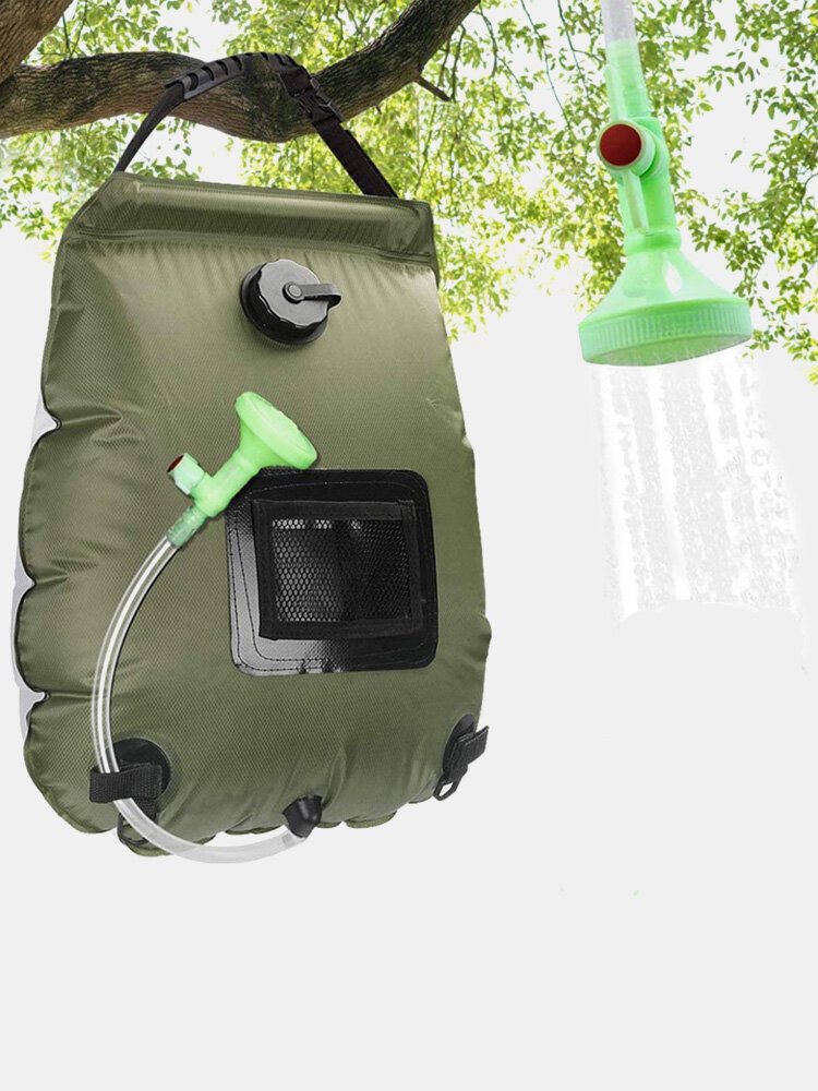

1 PC Shower System 20L Solar Heated Shower Bath Bags PVC Water Storage Bags Portable Switchable Folding Hiking Outdoor C, Red;green;blue;black;gray;coffee