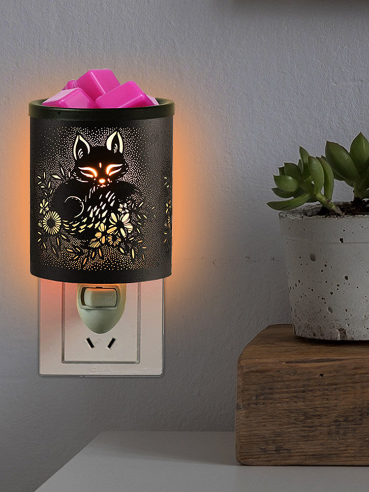 

1 Pc Fox Pattern Decoration Scented Candle Wall Lamp Home Decoration No Melting Wax Lamp Soft Night Light