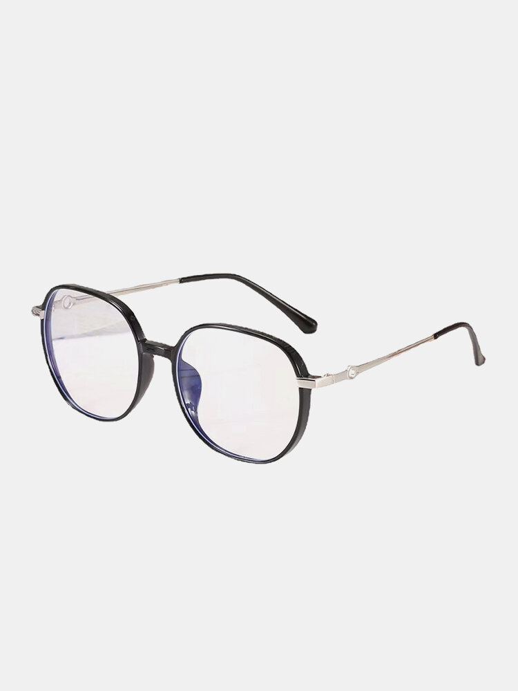 यूनिसेक्स ओवल फुल फ्रेम फ्लैट-लाइट फैशन साधारण चश्मा