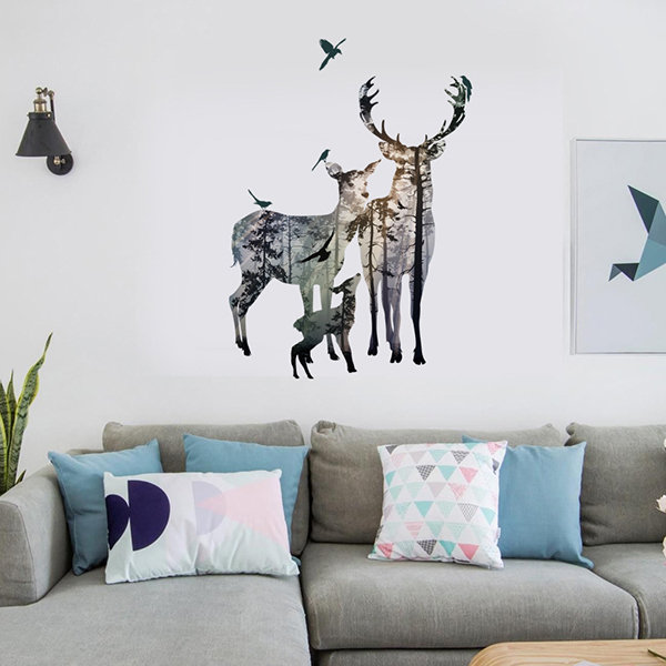 

Creative Elk Self-adhesive Bedroom Living Room Sticker Wall Art Home Decor