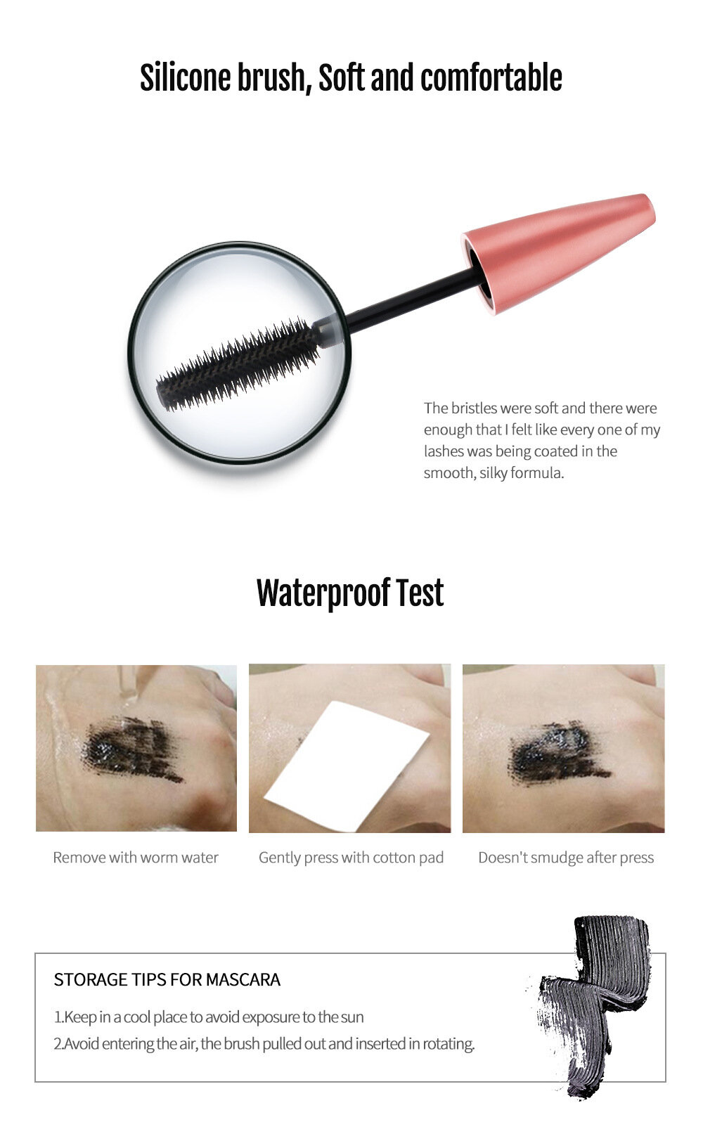 4D Mascara Waterproof Sweat-proof Long-Lasting Thick Curling Not Faded  Mascara Eye Makeup