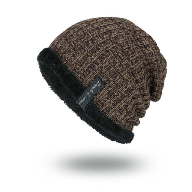 

Hat Tide Knit Wool Hat Season Plus Warm Ab Yarn Long Standard Set Head Men's Outdoor Hat Wm053, Wine red;black;navy