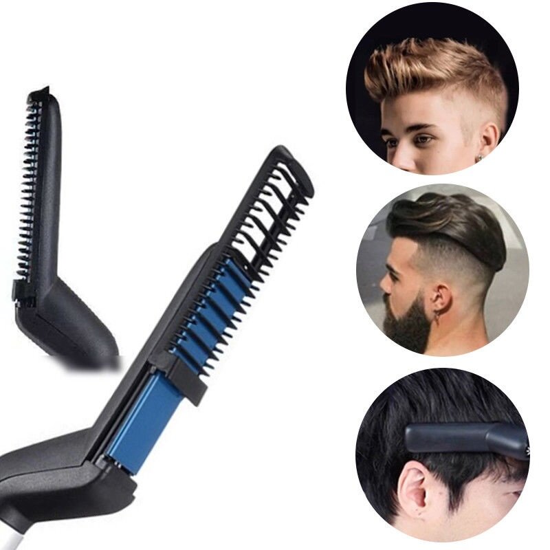 

Men Electric Quick Hair Straightener Comb Multifunctional Hair Curler Tool Hair Styler For Men