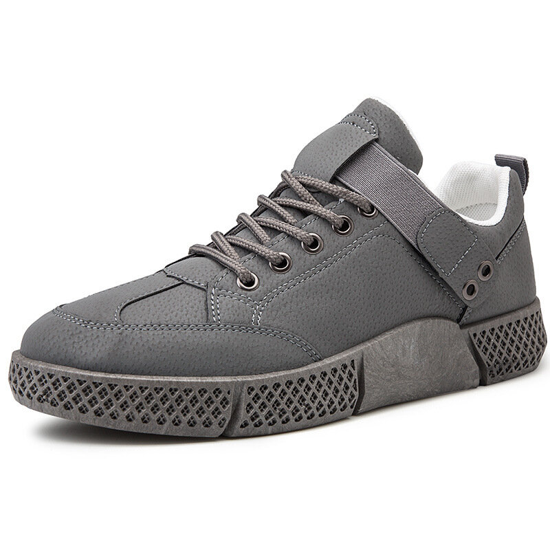 Men Comfort Pu Leather Non Slip Lace Up Sport Casual Trainers
