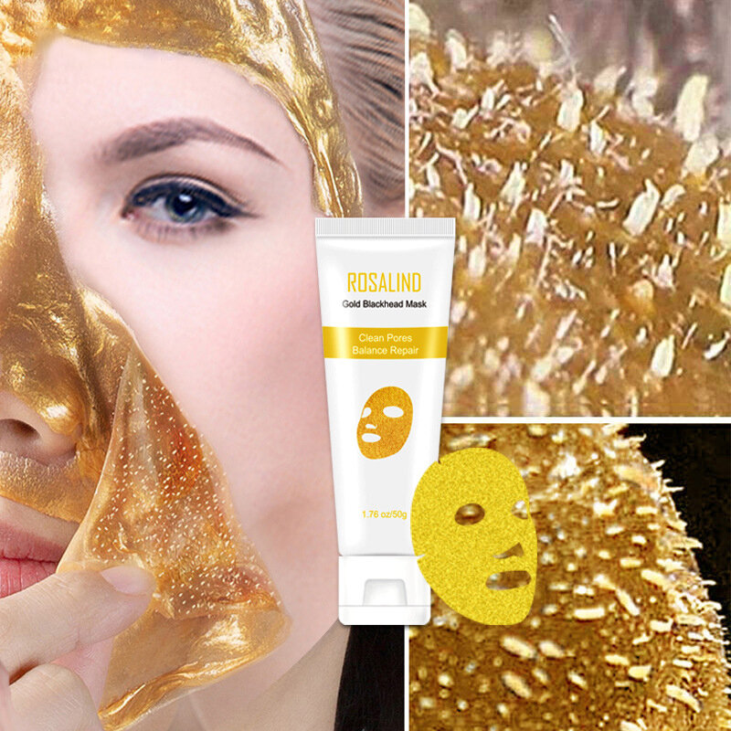 

Golden Collagen Mask Blackhead Acne Nasal Membrane Gentle Tear-off Mask Deep Cleansing Mask, Gold