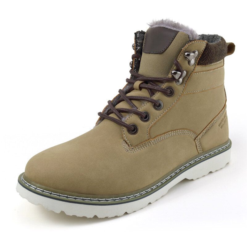 Men Outdoor Warm Lining Slip Resistant Work Style Ankle Boots