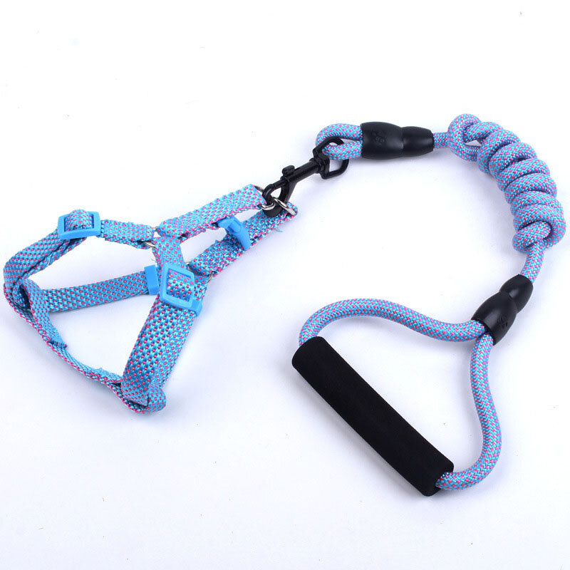 Retractable Pet Traction Rope Nylon Material Climbing Rope Chest Strap Dog Chain