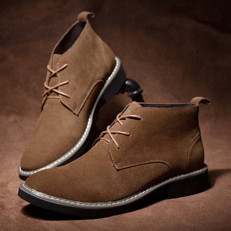 Men Suede Non Slip Wear Resistant Outdoor Casual Ankle Boots 