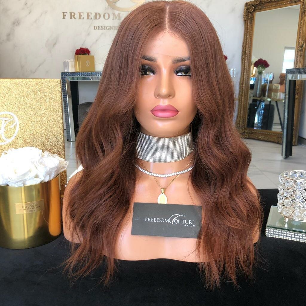 

Middle Score Dark Brown Fluffy Medium Long Curly Hair Chemical Fiber Front Lace Wig, 22 inches;20 inches;18 inches;28 inches;16 inches;26 inches;14 inches;24 inches;12 inches
