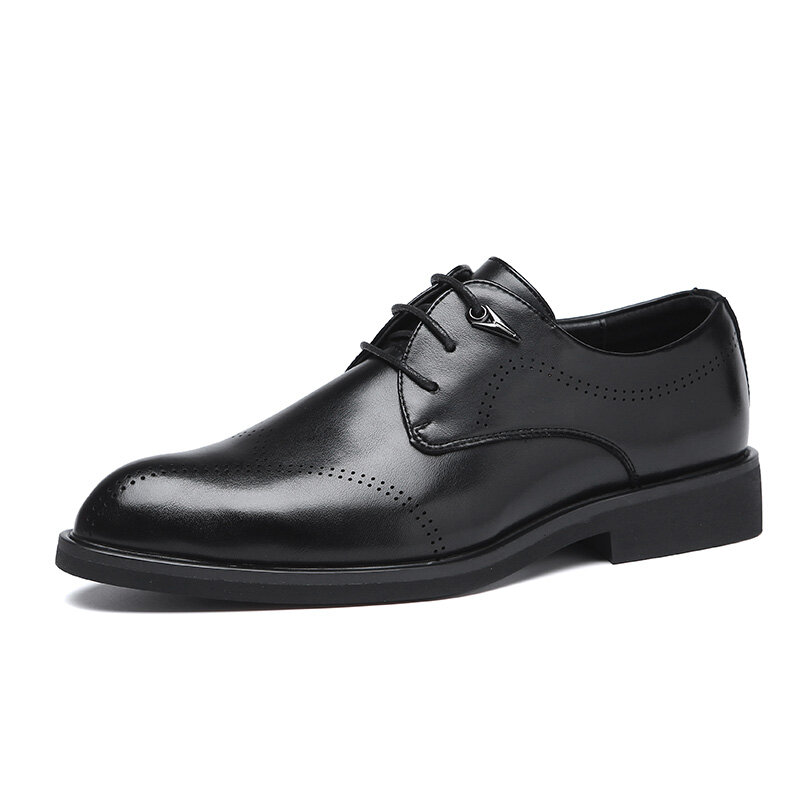 Men Brogue Lace Up Business Formal Causual Shoes