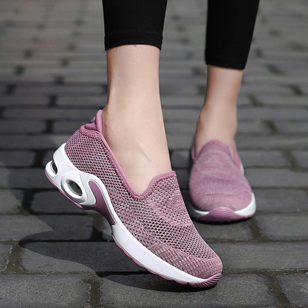 Mesh Cushioned Slip On Casual Walking Outdoor Shoes