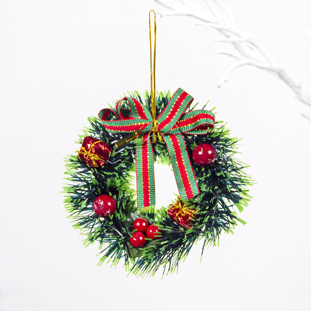 

Creative PVC Mini Christmas Wreath Christmas Trees Decor Home Living Room Door Decor