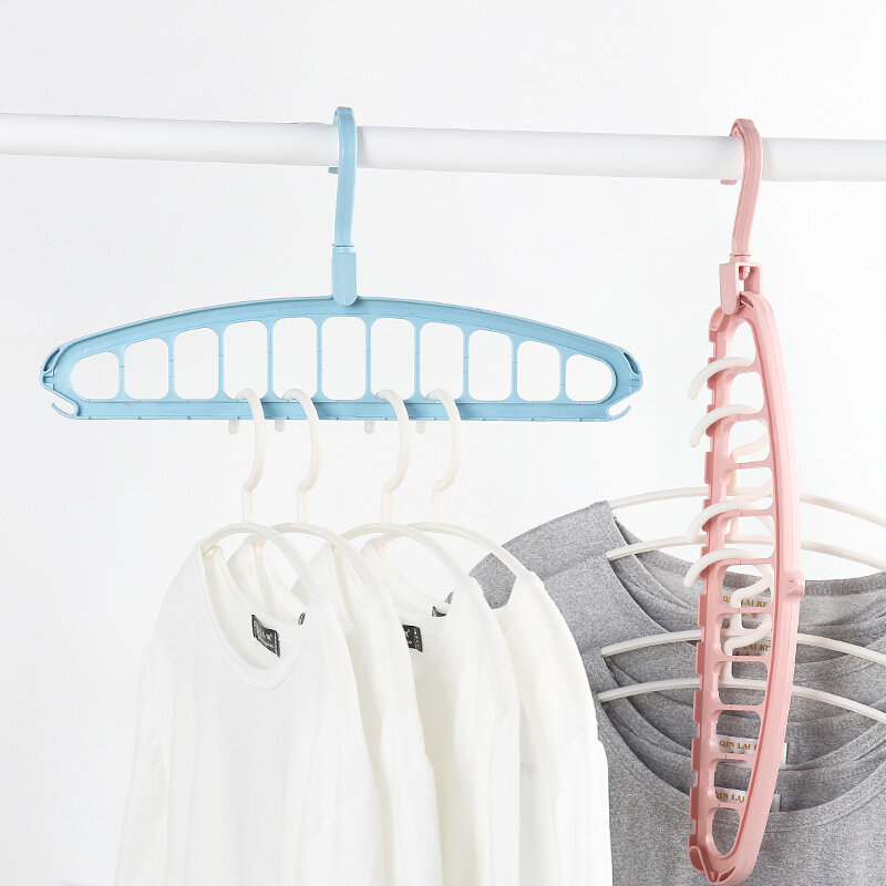 

Multifunctional Hangers Home Storage Artifact Hanger Folding Hangers Drying Rack, Dark blue;light blue 1;pink;white