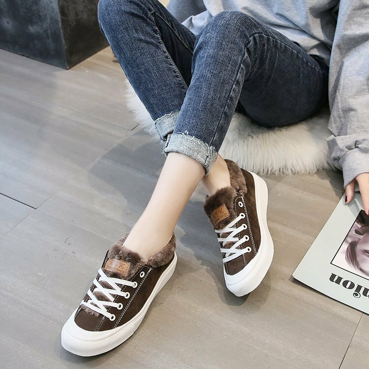 Women Large Size Slip Resistant Keep Warm Winter Chic Flat Shoes