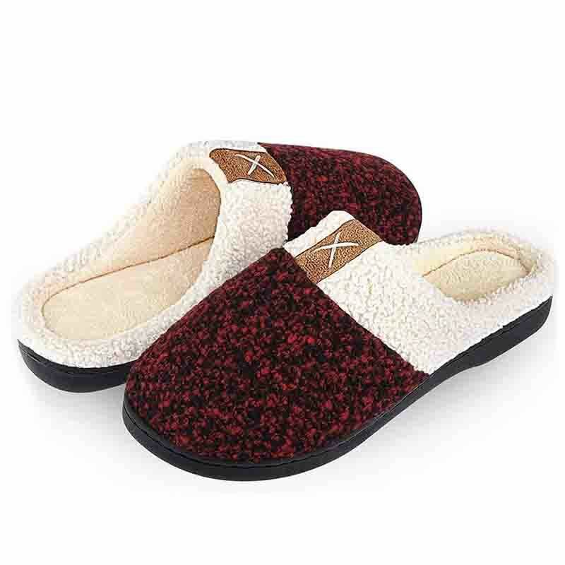 Cloth Indoor Furry Casual Flat Round Toe Backless Slippers