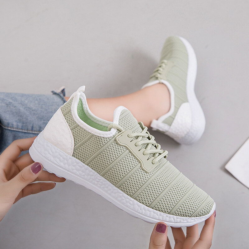 Women Casual Shoes Breathable Mesh Lace Up Running Sneakers
