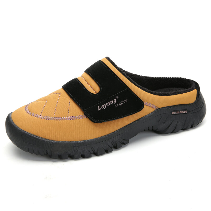

Men Warm Plush Lining Waterproof Non Slip Soft Home Slipper Boots, Black;blue;yellow;black2