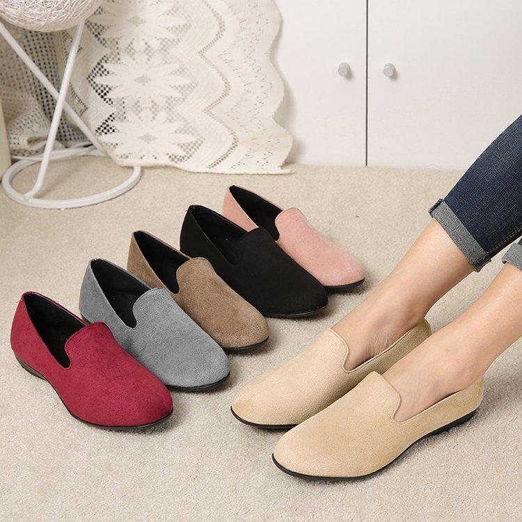 Plus Size Women Daily Comfy Suede Soft Slip On Flat Loafers