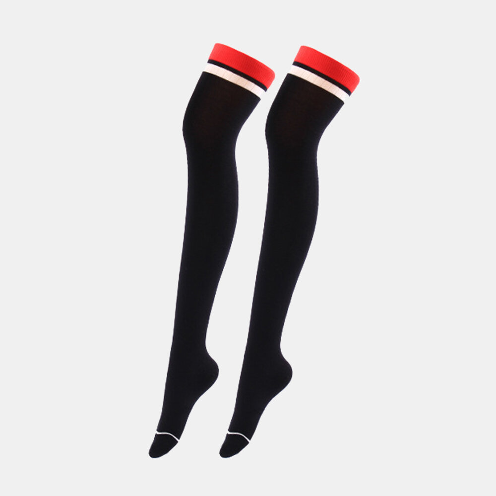 

Combed Cotton Four-bar Over The Knee Socks Thick White Striped High Socks Was Thin Long Leg Socks Korea, 131-1 four-bar over knee socks black;133-1 two bars over the knee black;134-1 letter dark strip over the knee black
