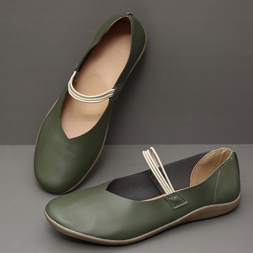 Large Size Solid Color Slip On Non Slip Casual Flats