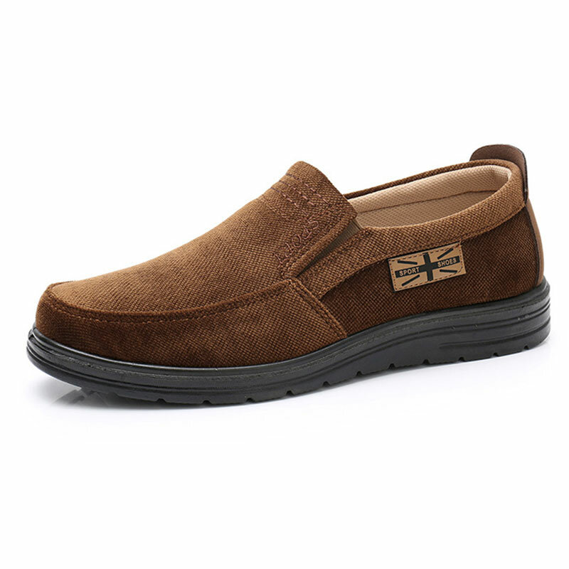

Men Old Peking Style Cloth Comfort Soft Slip On Casual Shoes, Black;camel;coffee