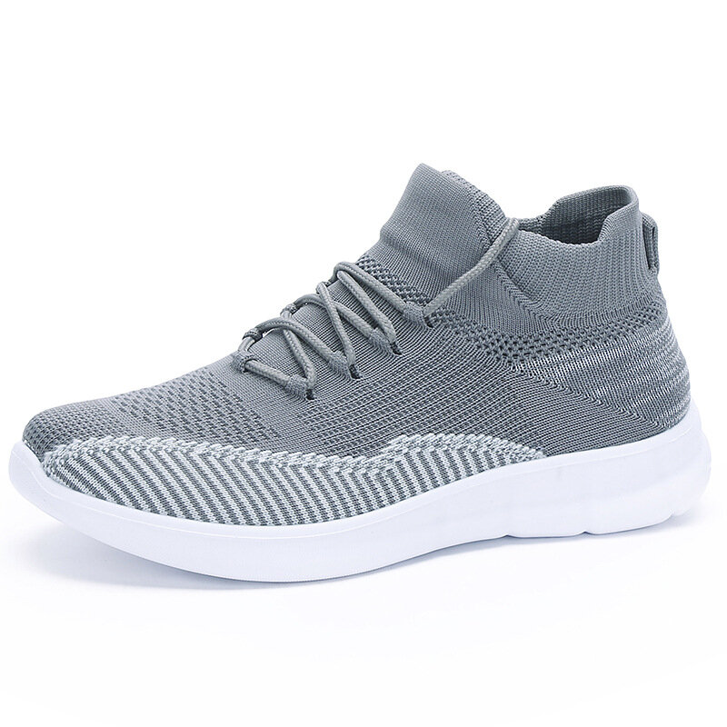 Men Stylish Knitted Fabric Breathable Soft Casual Sport Sneakers 