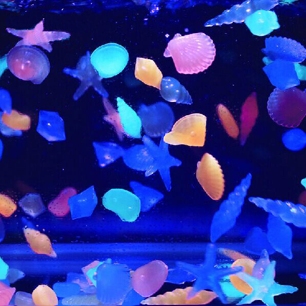 10pcs Fish Tank Landscape Glow Pebble Light Emitting Stone Aquarium Luminous Decor