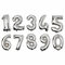 Gold Silver Number Foil Balloon Wedding Birthday Party Decoration - Silver