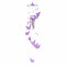 Butterfly Acrylic Wind Chime Campanula Sound Musical Instrument Outdoor Indoor Garden Sound  - Purple