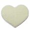 50x60cm Heart Shape Door Mat Bathroom Bedroom Floor Carpet - Rice White