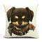 Cute Cartoon Dog Pillow Case Home Offcie Car Cushion Cover - C