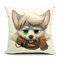 Cute Cartoon Dog Pillow Case Home Offcie Car Cushion Cover - D