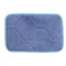 30x20cm Small Shape Non Slip Absorbent Coral Velvet Memory Foam Mat - Blue