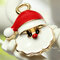 1Pcs Oro Navidad Regalos Encantos Árbol Ciervos Copo de nieve Colgante - #1