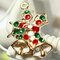 1Pcs Gold Christmas Gifts Charms Tree Deer Snowflake Pendant - #10