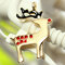 1Pcs Oro Navidad Regalos Encantos Árbol Ciervos Copo de nieve Colgante - #13