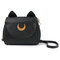 Women Sweet Moon Print Ear Pattern Design Crossbody Bag Shoulder Bag Cute Bags - Black