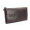 Geniune Leather Zipper Long Wallet Purse Card Holder 5.5'' Phone Case For Iphone Huawei Samsung - Coffee
