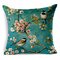 45x45cm Home Decoration Colorful Flowers and Birds 3D Printed Cotton Linen Pillow Case - #1