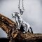 Fashion Gold Silver Men's Necklaces Tiger Titanium Steel Pendant Chain Necklaces for Men - Steel Color