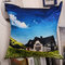 Landscape Oil Painting Throw Pillow Case Soft Sofa Car Office Back Cushion Cover - O