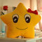 Divertido Cute Lovers Yellow Star Throw Pillow Expresión Soft Sofá de felpa Coche Cojín de oficina - segundo